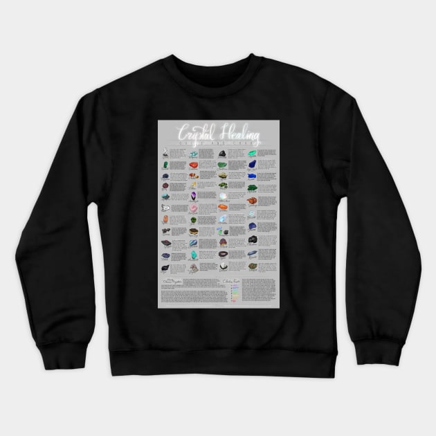 Crystal Healing Guide Crewneck Sweatshirt by Jarrodjvandenberg